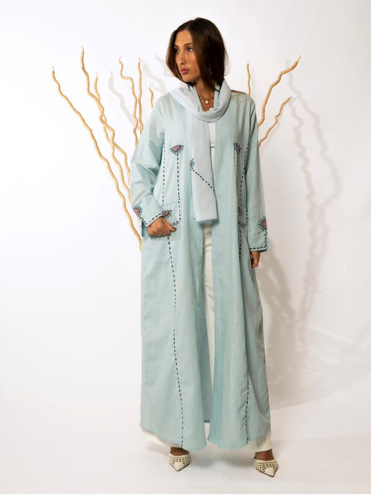 Crepe sunrise abaya