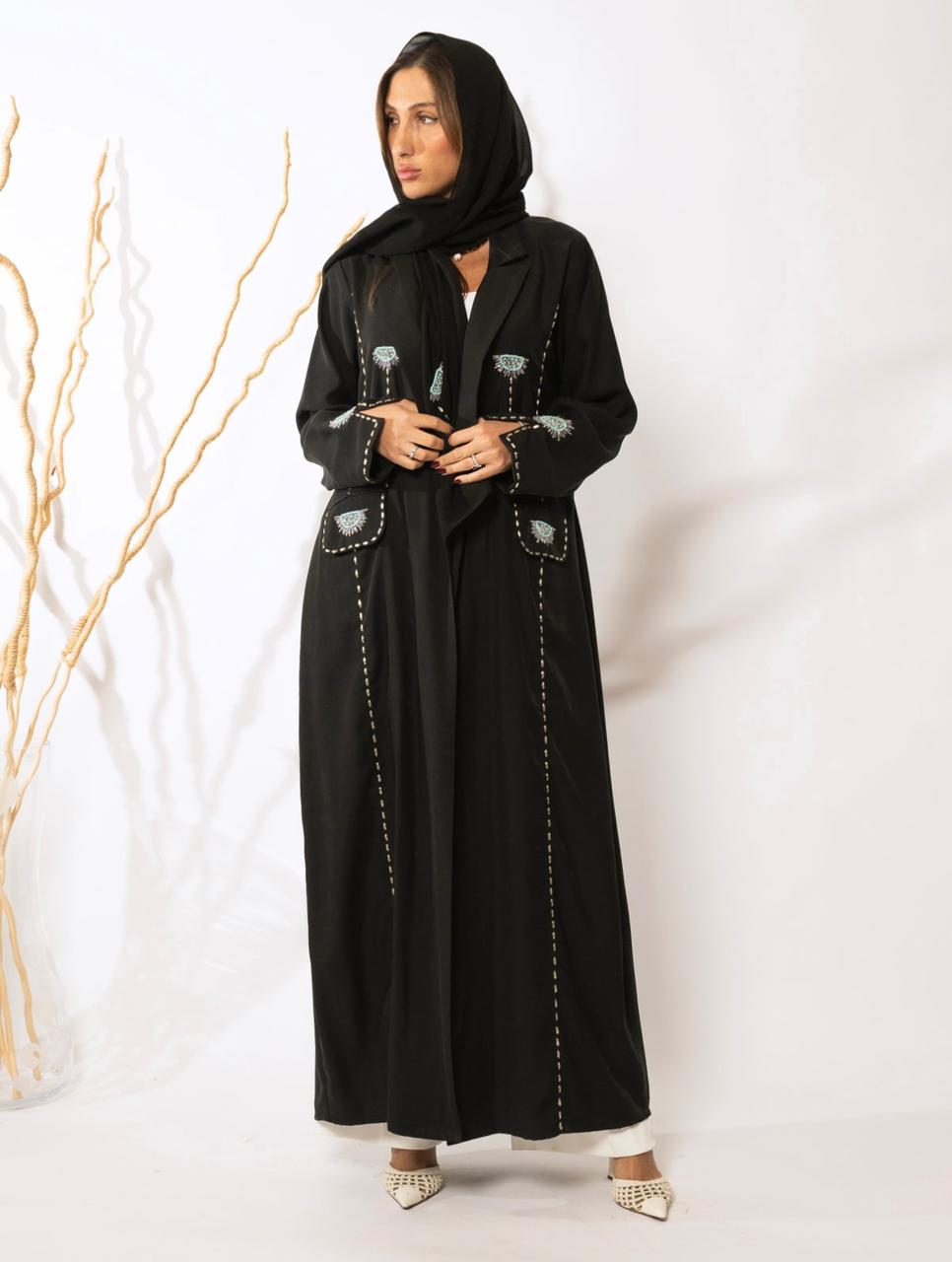 Crepe sunrise abaya