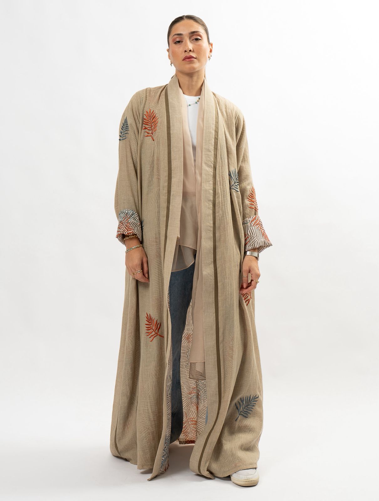 Double face cotton abaya