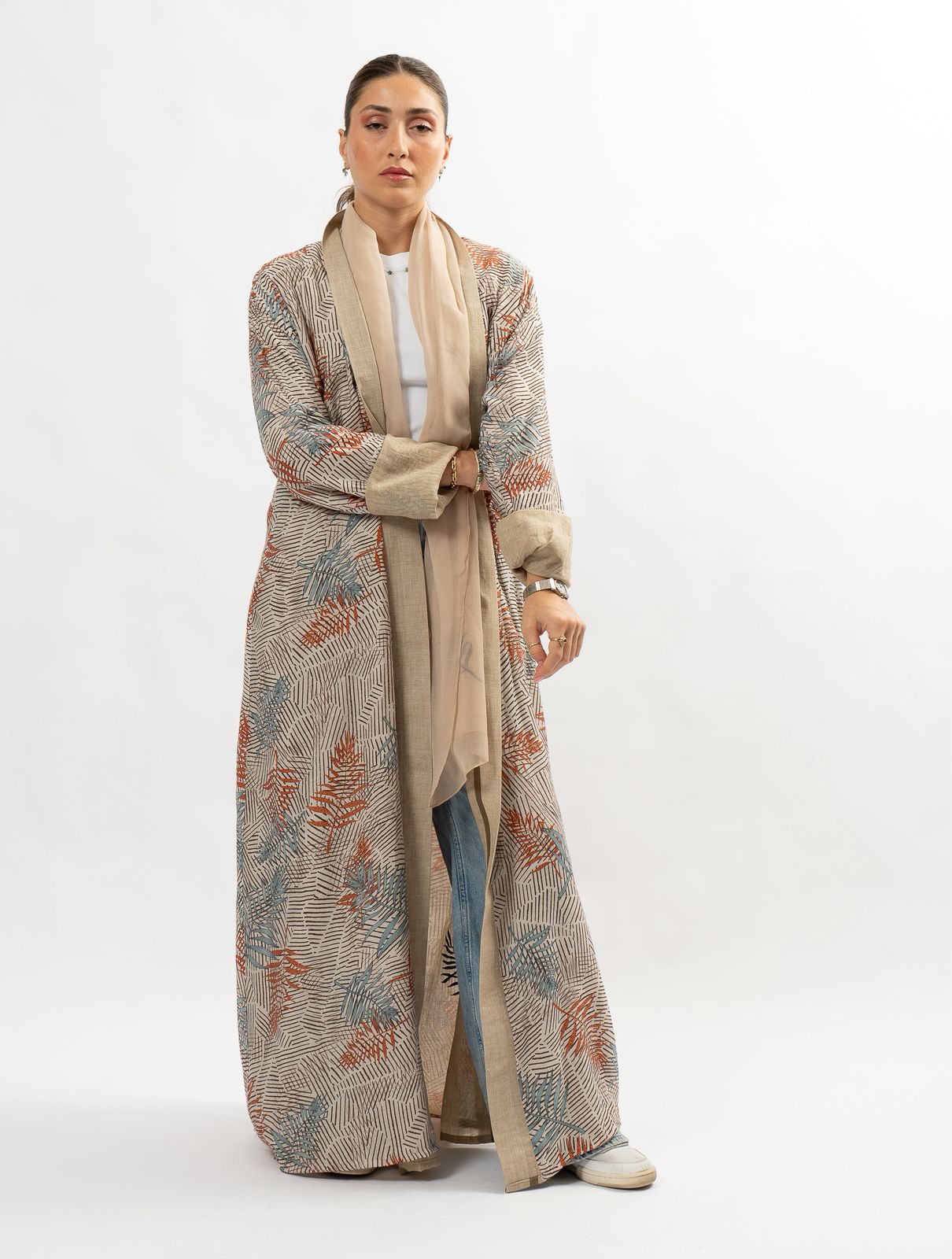 Double face cotton abaya