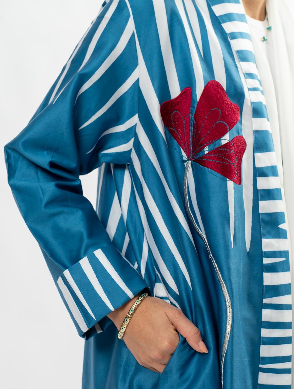 Striped blue flower
