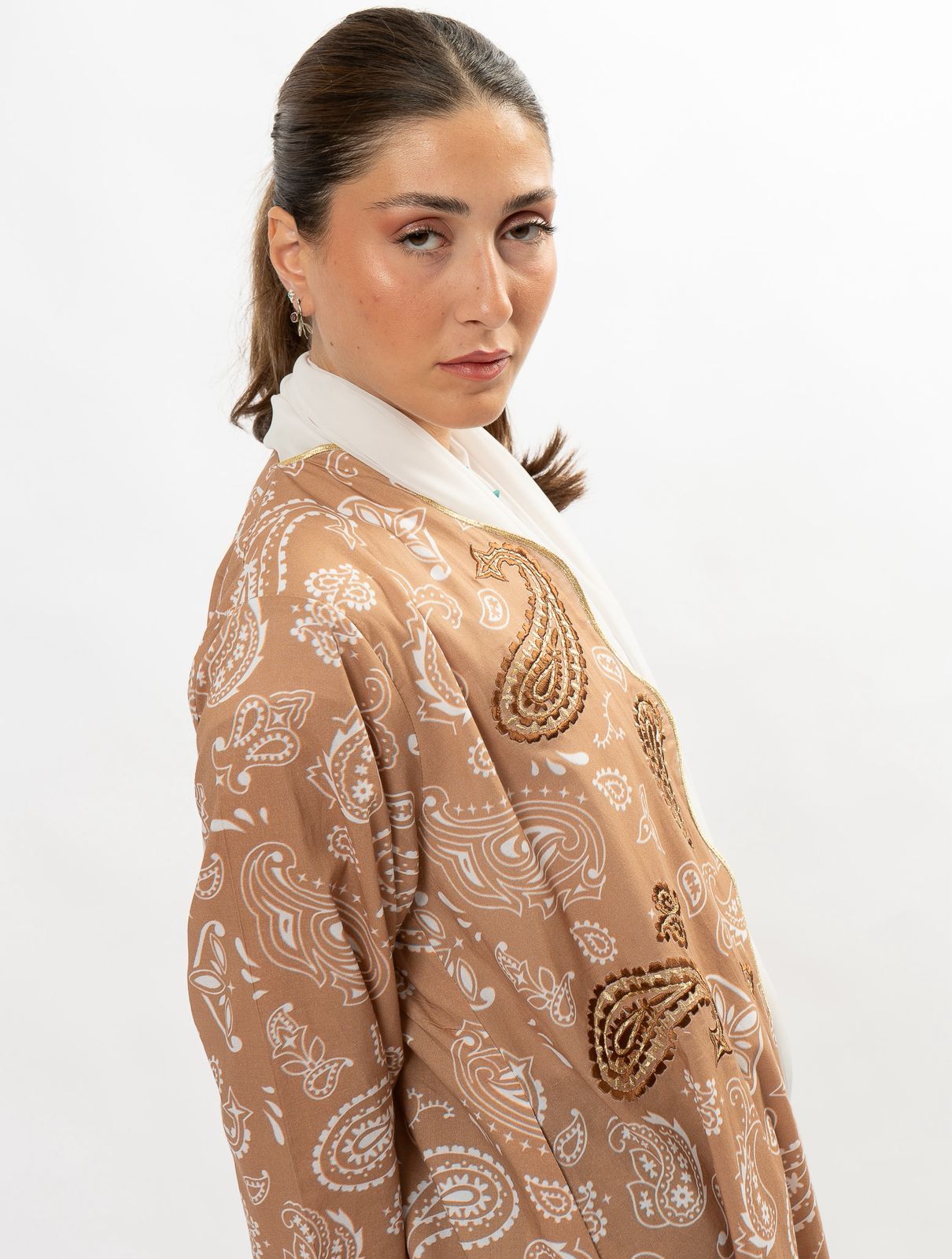 Paisley beige brown