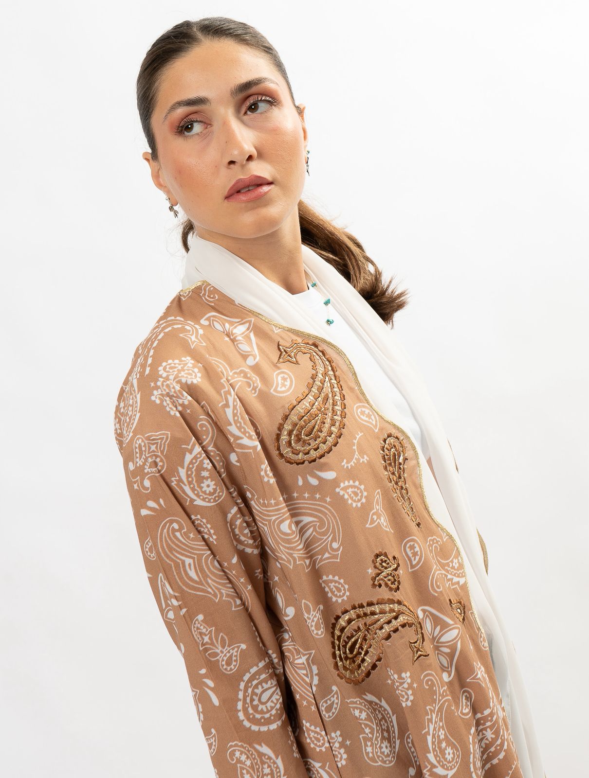 Paisley beige brown