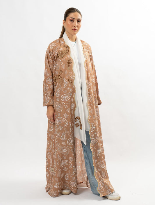 Paisley beige brown
