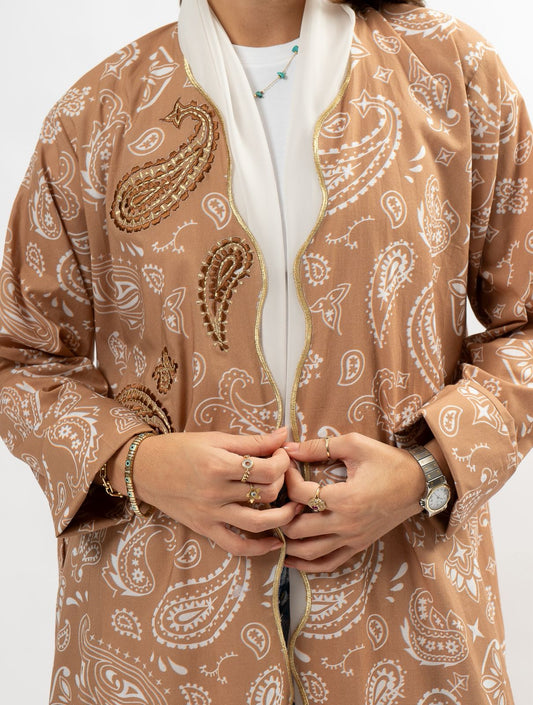 Paisley beige brown