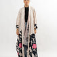 Pink & black garden Silk