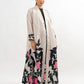 Pink & black garden Silk