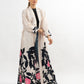 Pink & black garden Silk