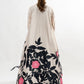 Pink & black garden Silk