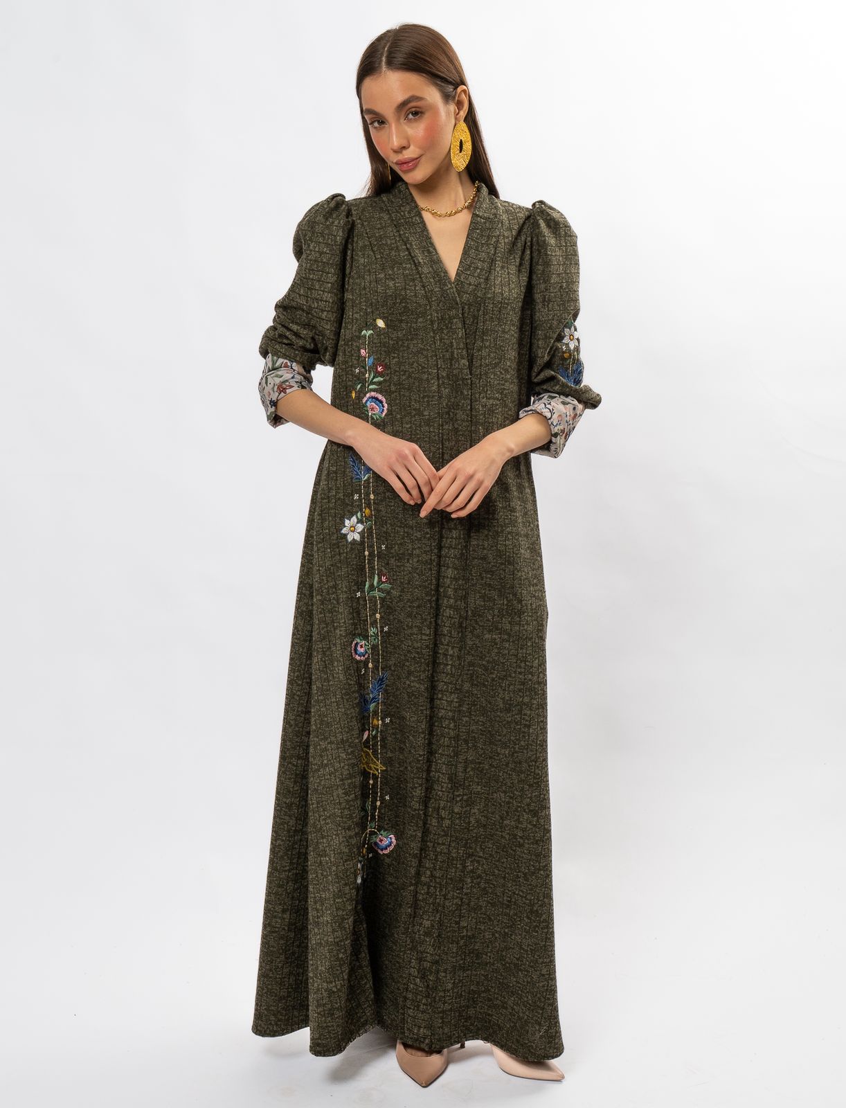 Wool green  Wool dress