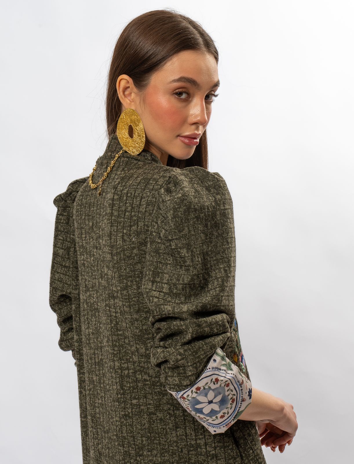 Wool green  Wool dress