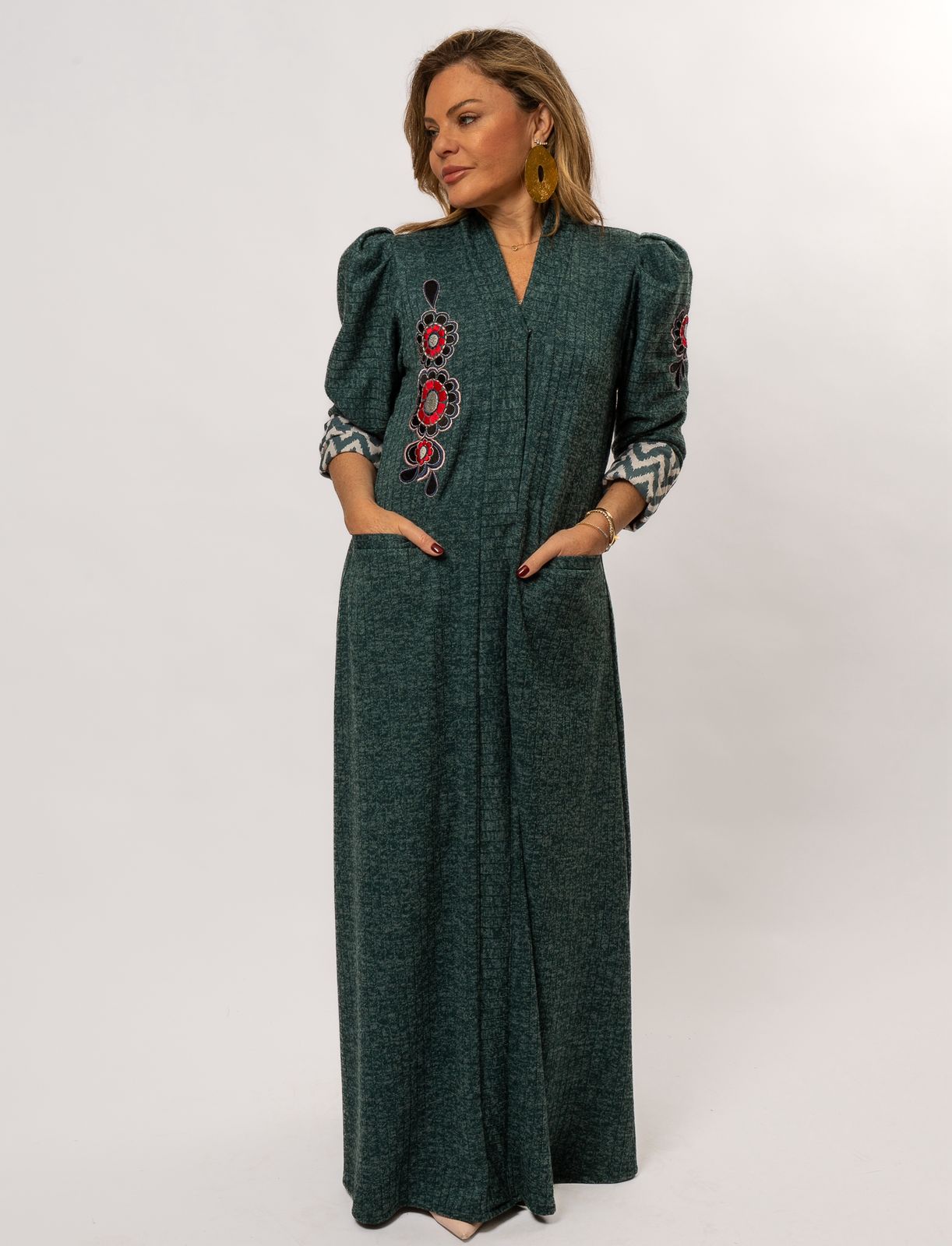 Wool green  Wool dress