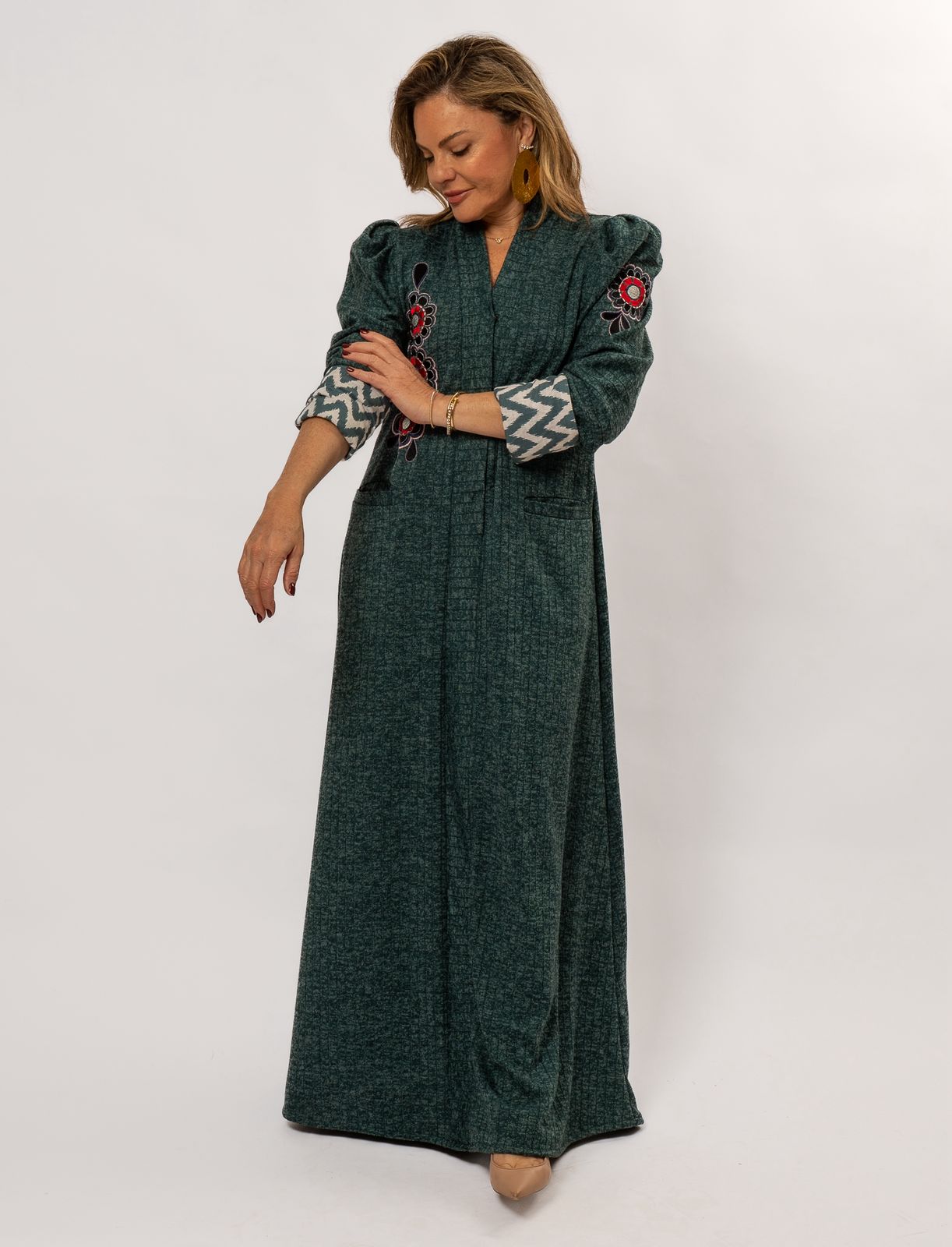 Wool green  Wool dress