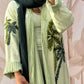 Green palm double face abayA