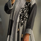 Beige striped abaya