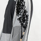 Beige striped abaya