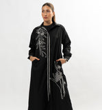 Black and white petal