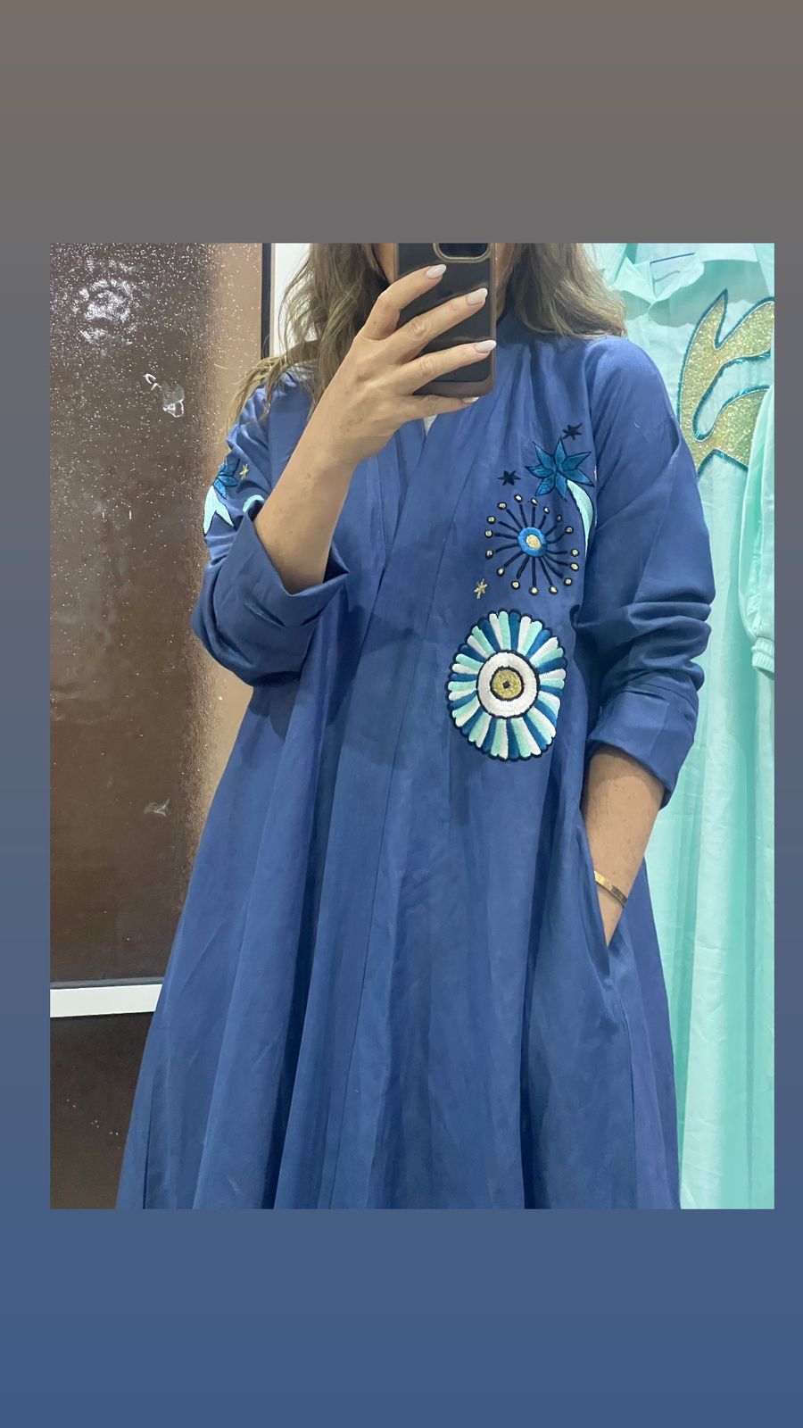 blue Abaya dress