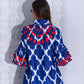 blue Jacquard Abaya dress