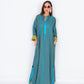 blue Linen Abaya
