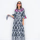 grey Jacquard Abaya dress