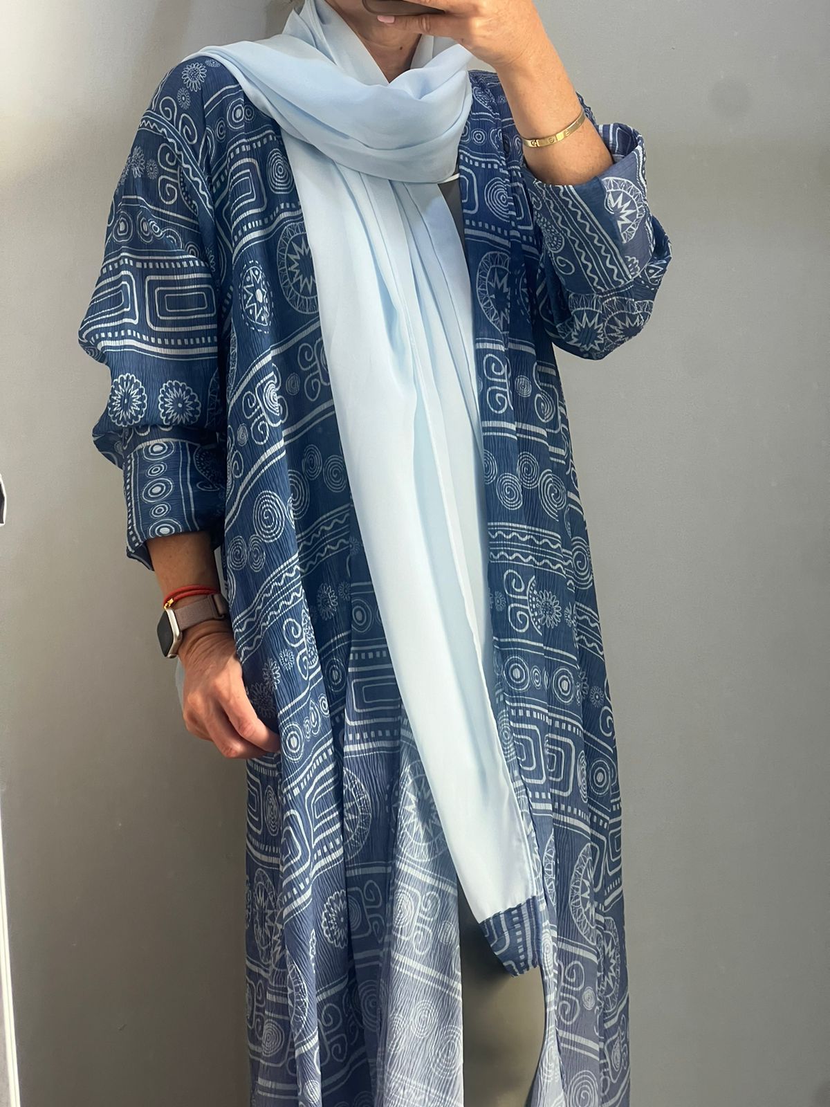 light blue abaya dress