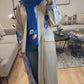 Beige Linen up with Cotton Abaya
