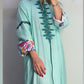 sky blue Linen Abaya