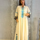 yellow Linen Abaya dress