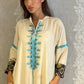 yellow Linen women Abaya